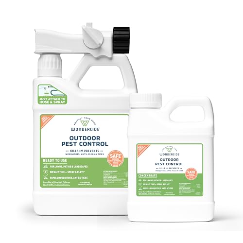 Wondercide Mosquito Yard Spray Refill - Natural Essential Oils, Safe for Pets - 32oz & 16oz