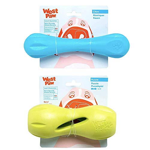 WEST PAW Zogoflex Qwizl & Hurley Dog Toys - Durable, Non-Toxic, Recyclable - Large Size