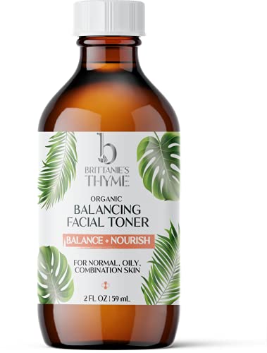 Brittanie's Thyme Organic Face Toner - Soothes & Hydrates with Peppermint, Rose Water - 4oz