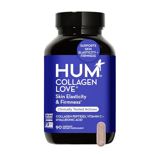 HUM Collagen Love Skin Supplement - Supports Firm Skin & Hydration with Vitamin C - 90 Capsules