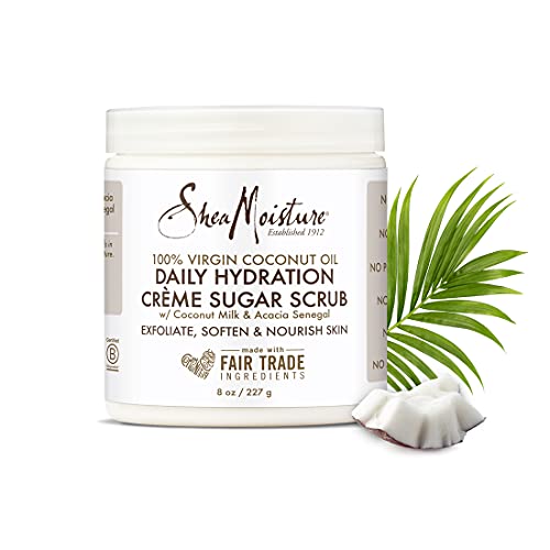 SheaMoisture Body Scrub - Nourishing Exfoliator with Virgin Coconut Oil, 8 Oz