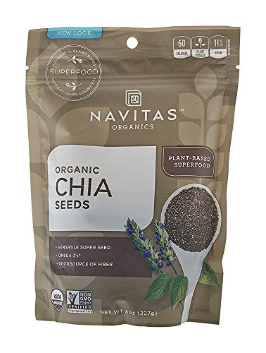 Navitas Organics Chia Seeds - Rich in Protein & Omega-3s, USDA Organic - 8oz Bag, 19 Servings