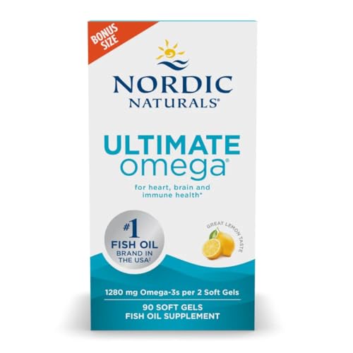 Nordic Naturals Omega-3 Fish Oil - Supports Heart & Brain Health, Non-GMO, 90 Soft Gels