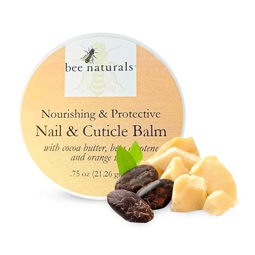 Bee Naturals Cuticle Balm - Nourishing Cocoa Butter & Beta Carotene, Natural Tangerine Scent - 2oz