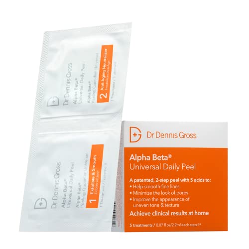 Dr. Dennis Gross Facial Peel - Smooths Uneven Tone, Reduces Fine Lines, Vegan - 5 Treatments