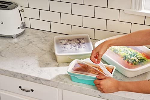 W&P Reusable Silicone Stretch Lid - Airtight Seal, BPA Free, Microwave & Oven Safe - 9x13