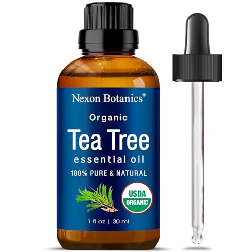 Nexon Botanics Organic Tea Tree Oil - 100% Pure, USDA Organic for Hair & Skin Care - 30ml