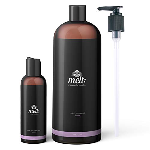 Melt Sensual Massage Oil - Relaxing Sweet Almond Oil, Non-Greasy Skin Therapy - 16oz