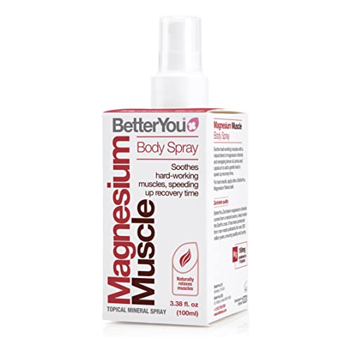 BetterYou Magnesium Muscle Body Spray - Muscle Relief with Arnica & Lemon Oil - 3.38 oz