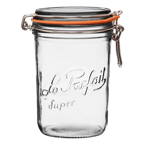 Le Parfait Super Terrine - Airtight Glass Canning Jar for Preserving & Serving - 1L