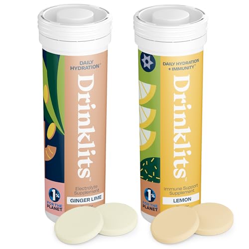 Drinklits Hydration & Immune Support Combo - Sugar-Free, Electrolytes, Gluten-Free - 20 Servings