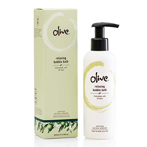 Olive Relaxing Bubble Bath - Calming Calendula, Soothing Aloe Vera, NATRUE Certified - 200ml