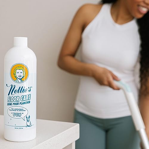 Nellie's Floor Care - Plant-Based Cleaner for Hardwood & Tile, Refreshing Lemongrass - 25 fl oz