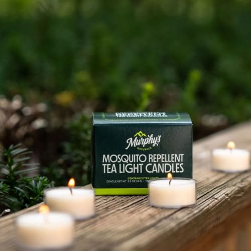 Murphy’s Naturals Mosquito Repellent Candles - Natural Ingredients, 4-Hour Protection - 12 Count