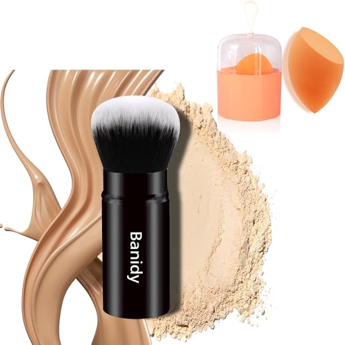 Banidy Makeup Brush Set - Precision Application, Cruelty-Free & Vegan - Includes Sponge Holder