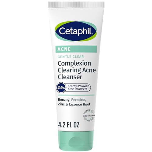 Cetaphil Acne Treatment Kit - Gentle BPO Cleanser for Sensitive Skin, 4.2oz