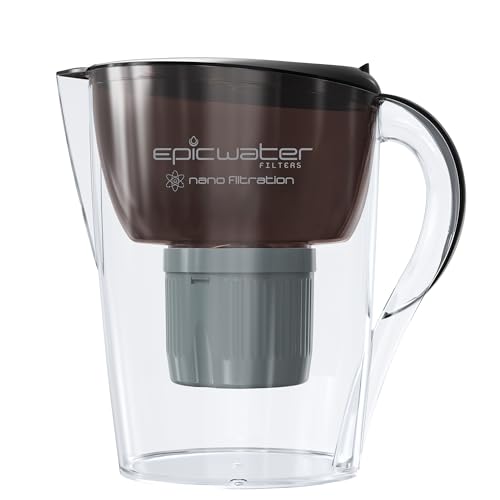 Epic Water Filters Nano | Advanced Water Purifier, Removes 99.999% Contaminants - 10 Cup, Black