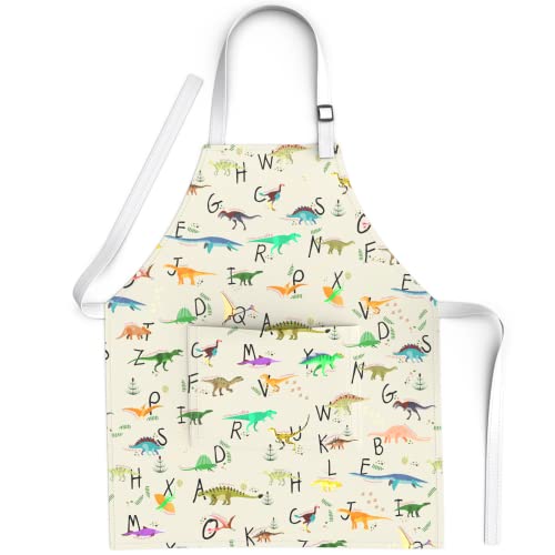 BABYBOET Kids Apron - 100% Cotton, Adjustable Neck, Large Pocket for Arts & Crafts - Size 3-5 yrs