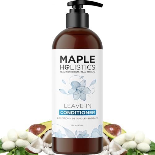 Maple Holistics Leave-in Conditioner - Deep Moisture, Frizz Control with Natural Oils - 8oz