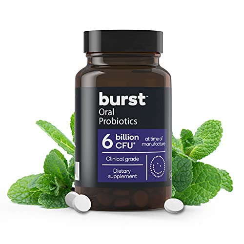 Burst Dental Probiotics - Supports Oral & Immune Health, Fights Bad Breath - 45 Chewable Tablets