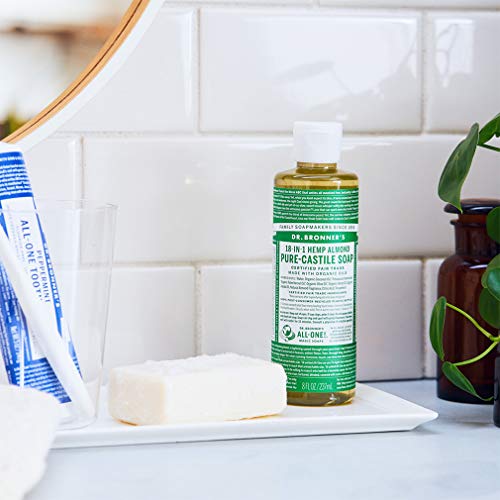 Dr. Bronner's Pure-Castile Liquid Soap - Organic Oils, Multi-Use, Vegan - Almond, 16oz