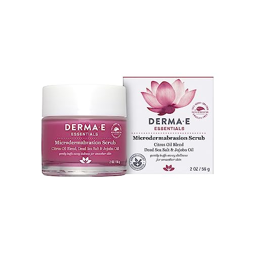 DERMA E Microdermabrasion Exfoliator - Revitalizes & Smooths Skin, Natural Oils - 2oz