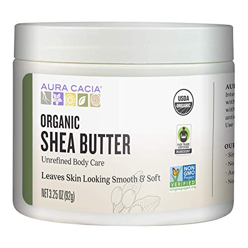 Aura Cacia Organic Shea Butter - Deeply Nourishing, Certified Organic, Unrefined - 3.25 oz.