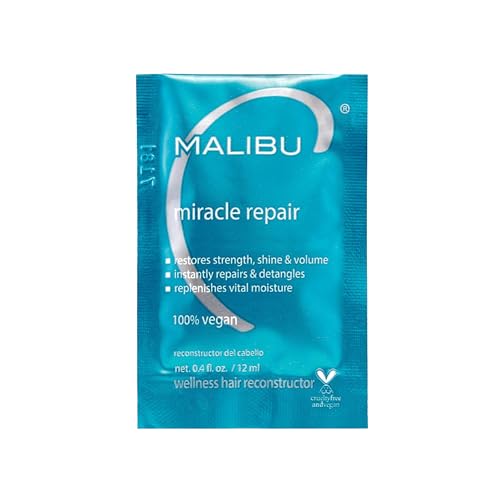 Malibu C Miracle Repair Hair Mask - Nourishing Treatment with Flax Protein & Vitamin B5 - 1 Packet