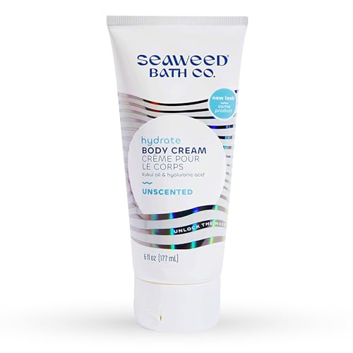 Seaweed Bath Co. Hydrate Body Cream - Nourishing Moisturizer with Seaweed & Kukui Oil - 6oz