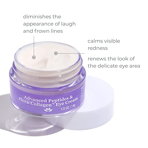 Derma E Eye Cream - Visibly Reduces Wrinkles, Hydrating Vegan Flora-Collagen - 1/2 Oz