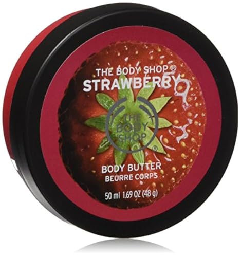 The Body Shop Strawberry Body Butter - 96hr Hydration, Vegan, Natural Ingredients - 1.69 Oz