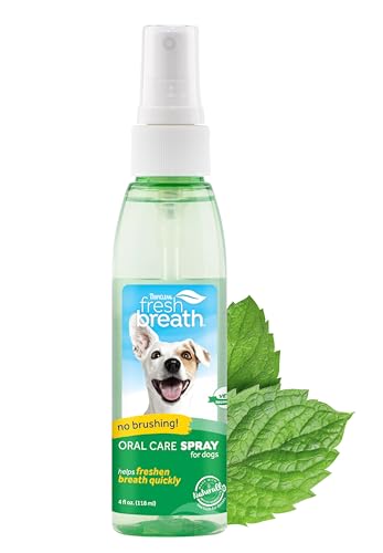 TropiClean Breath Spray - Fresh Mint Formula for Oral Hygiene, Naturally Derived Ingredients - 4 oz