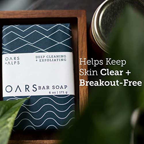 Oars + Alps Exfoliating Bar Soap - Deep Cleansing, Dermatologist Tested, Travel Size, 6oz