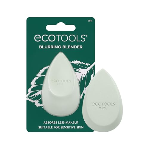 EcoTools Blurring Blender Makeup Sponge - Soft, Flawless Coverage, Latex-Free & Vegan - 1 Count