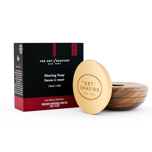 The Art of Shaving Shaving Soap Set - Softens Hair, Cushions Skin, Sandalwood Scent - 3.3oz