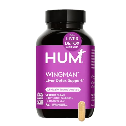 HUM Wing Man Liver Support Supplement - Detox and Boost Liver Health with Vegan Capsules - 60ct