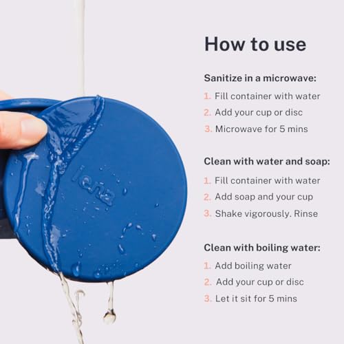 Lena Menstrual Cup Sanitizer - Quick Clean, Travel-Friendly Silicone Case, Light Purple