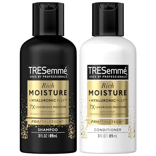 TRESemmé Shampoo & Conditioner Set - Moisture Rich Hair Treatment, Travel Size, 3oz Each