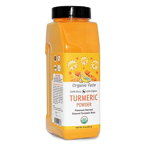 Organic Veda Turmeric Powder - Boosts Joint Health, Antioxidant Rich, Vegan - 16oz