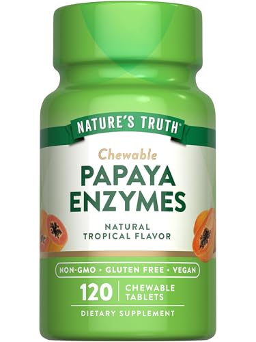 Nature's Truth Papaya Enzyme Chewable Tablets - Digestive Support, Vegan & Non-GMO - 120 Count