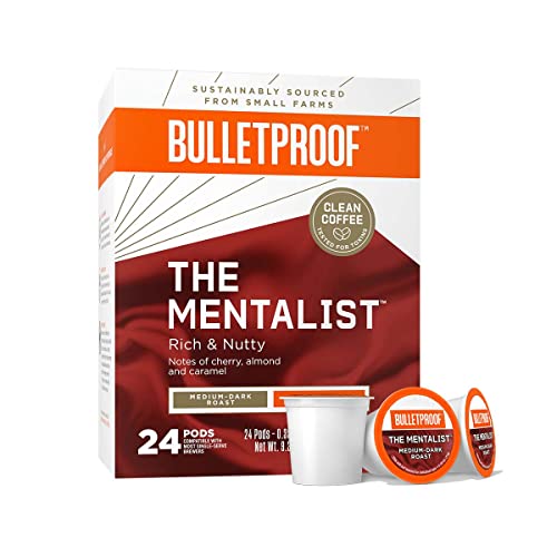 Bulletproof The Mentalist Coffee Pods - Medium-Dark Roast, Rainforest Alliance Certified - 24 Count