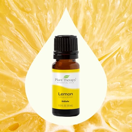 Plant Therapy Lemon Essential Oil - Supports Immune Health, Energizing Aroma - 10 mL