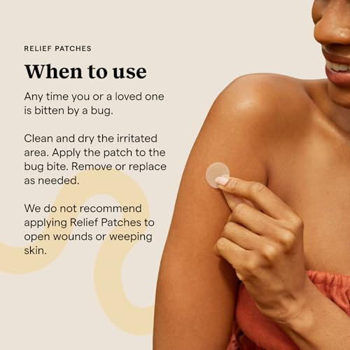 Kinfield Bug Bite Remedy Patches - Hydrocolloid Relief with Arnica & Witch Hazel - 30 Count