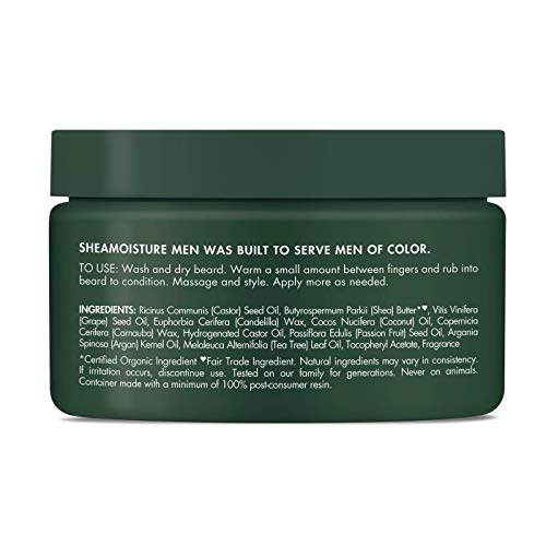 Shea Moisture Beard Balm - Defines & Smoothens, Nourishing Maracuja & Shea Butter - 4oz