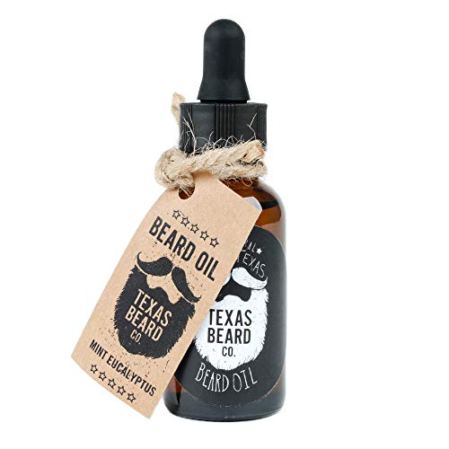 Texas Beard Co Mint Eucalyptus Beard Oil - Improves & Softens Beard Health - 1oz