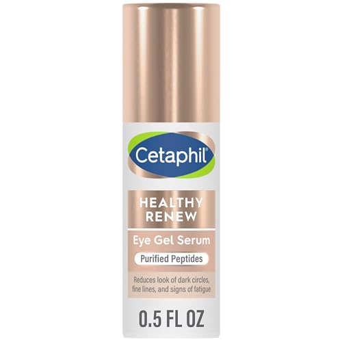 Cetaphil Hydrating Eye Gel Serum - Reduces Dark Circles & Fine Lines, Peptide Formula - 0.5oz