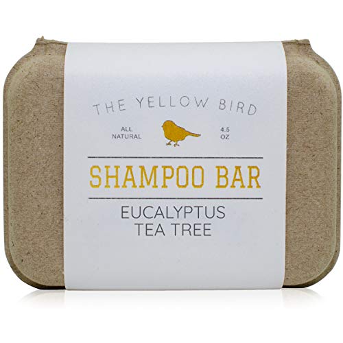 The Yellow Bird Eucalyptus Tea Tree Shampoo Bar - Nourishing, Vegan, Zero Waste - 3.2oz