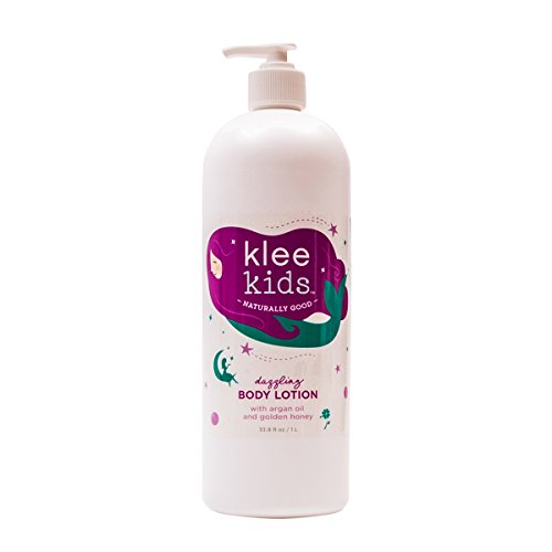 Luna Star Naturals Klee Kids Body Lotion - Moisturizing Argan Oil & Honey, Lavender Scent - 32oz