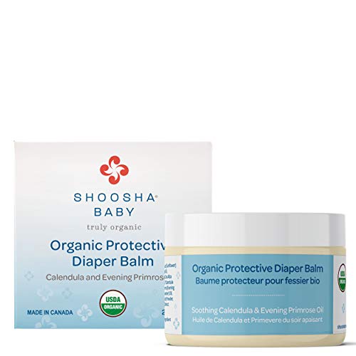 Shoosha Organic Diaper Balm - Prevents Diaper Rash, Gluten-Free, Hypoallergenic - 2.5oz