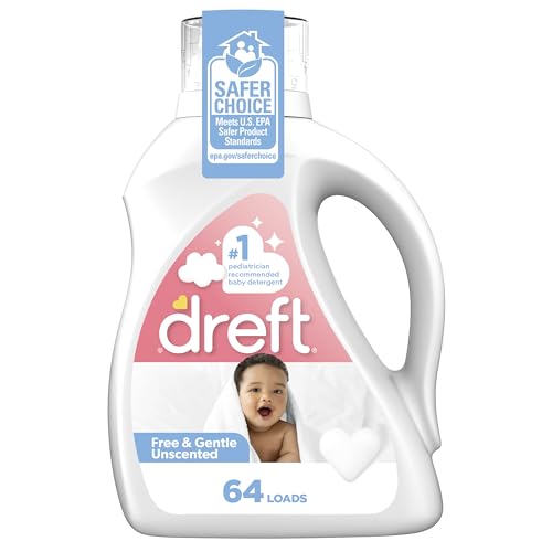 Dreft Liquid Laundry Detergent - Gentle for Baby's Skin, Hypoallergenic, 92 fl oz - 64 Loads